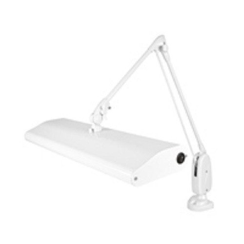 Dazor 124M3-WH-DL White Fluorescent 45W Task Light w/ 33" Classic Arm