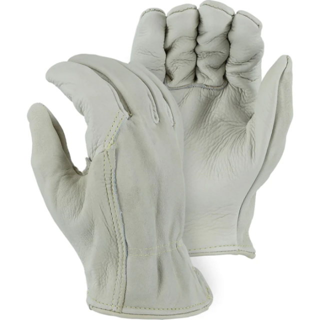 Majestic Glove 1510W/10 Cowhide Kevlar Sewn Drivers Gloves, Beige, L