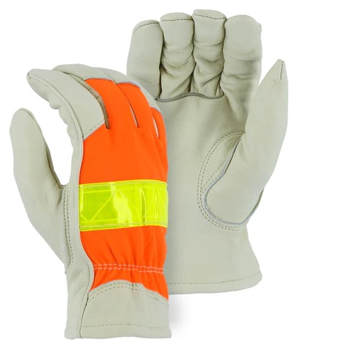 Majestic Glove 1515DP/11 Winter Lined Cowhide Palm Drivers Glove, XL