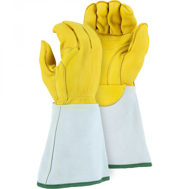 Majestic Glove 1516E/10 Lineman's Gloves with Welted Fingertips, L