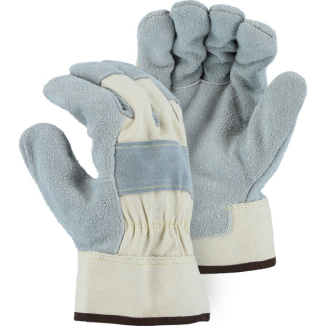 Majestic Glove 1800/9 Heavy Duty Leather Palm Cowhide Work Gloves, M