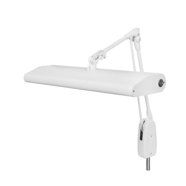 Dazor 2224C-WH-DL White Fluorescent 30W Task Light w/ 33" Classic Arm