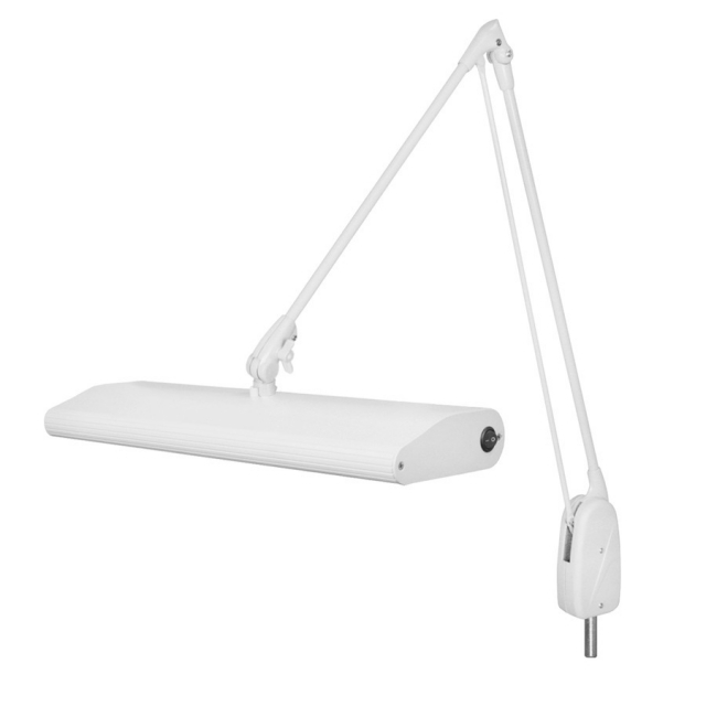 Dazor 2234C-WH-CW White Fluorescent 30W Task Light w/ 43" Classic Arm
