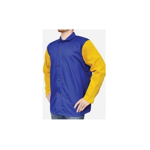 Weldas 33-3060-5XL 34" Yellowjacket w/Leather 5XL Blue