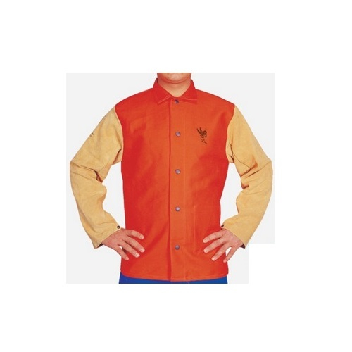 Weldas 33-6744-3XL Jacket 3XL Orange Leather Sleeve