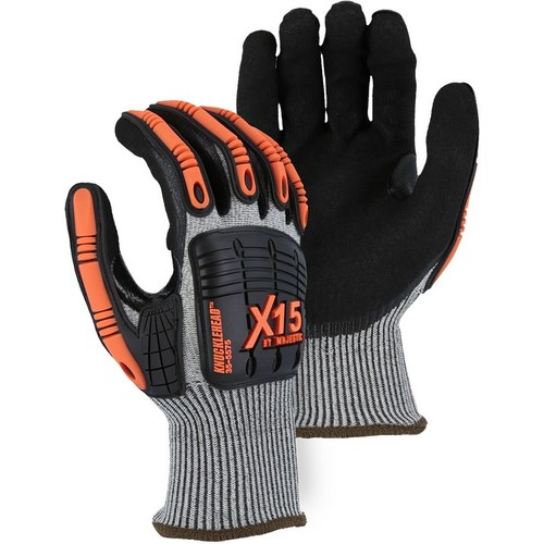 Majestic Glove 35-5575/L X-15 Sandy Nitrile Coating Glove, L