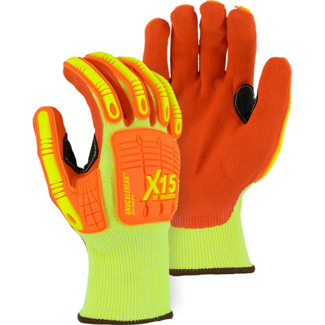 Majestic Glove 35-557Y/X1 X-15 Cut & Impact Resistant w Sandy Coating