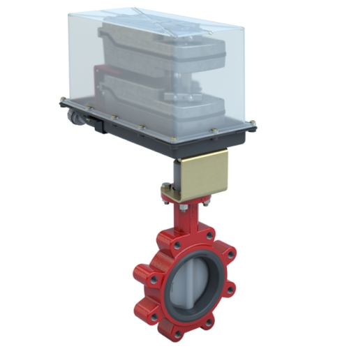 Bray 3LNE-03S2N/DS24-180-A-WS 3" Lugged Butterfly Valve Open