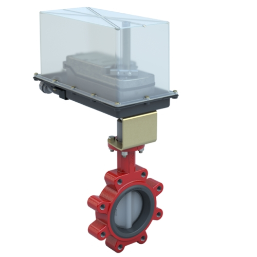 Bray 3LNE-04L2C/DS24-180-T-WS 4" Butterfly Valve Closed