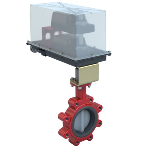 Bray 3LNE-05L2N/D24-210-WS 5" Lugged Butterfly Valve Open