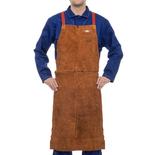 Weldas 44-7136 Lava Brown Apron Bib Leather 24"x36"