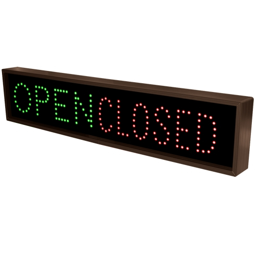 Signal-Tech 6083 TCL734GR-100/120-277VAC Open | Closed LED Sign