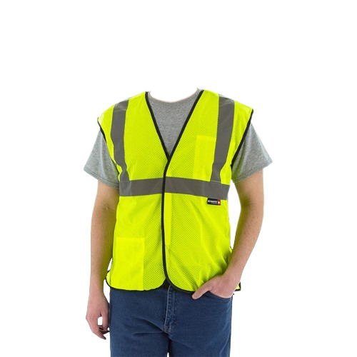 Majestic Glove 75-3257/X1 Hi-Viz Surveyors Vest, Yellow/Black, XL