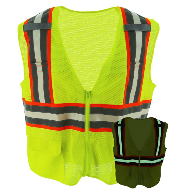 Majestic Glove 75-3259/L Hi-Viz Mesh Vest, Yellow, Large