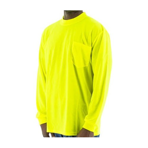 Majestic Glove 75-5045/L Site Safety Long Sleeve Shirt, Yellow, L