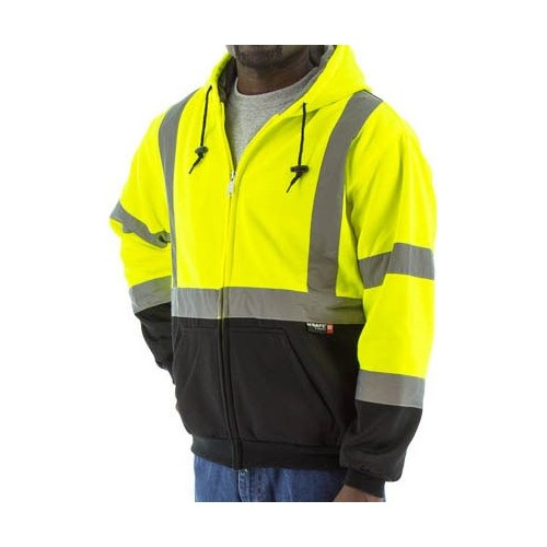 Majestic Glove 75-5331/M Hooded Sweatshirt, Teflon, Yellow, M