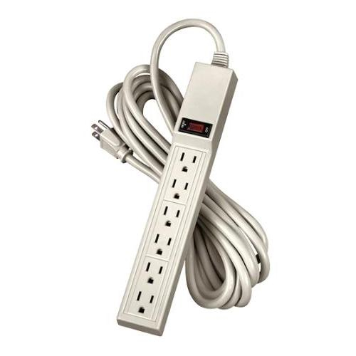 Fellowes 99026 6 Outlet Power Strip with 15' Cord
