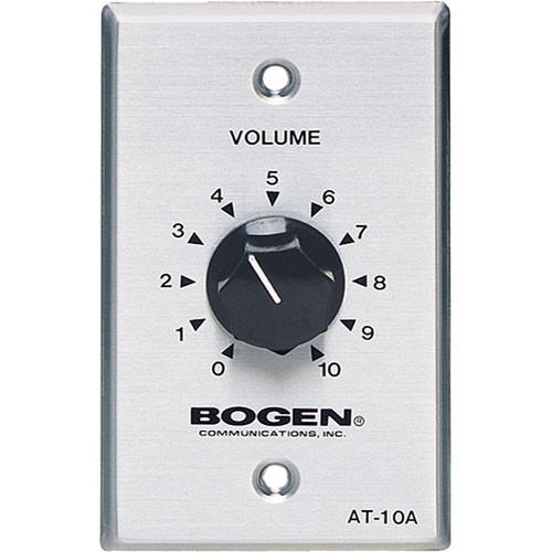 Bogen AT10A 10W Attenuator, 10 Attenuation Steps, 25V and 70V