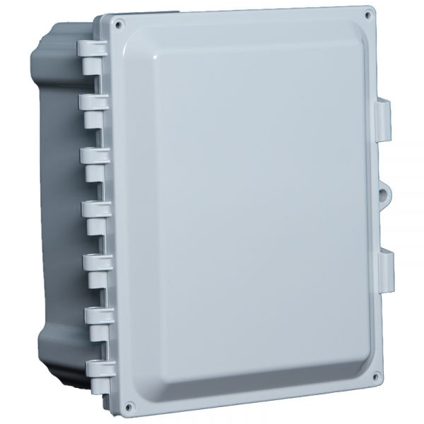 AccelTex ATS-1084P-S-K-CG-BBP Polycarbonate Enclosure, 10x8x4"