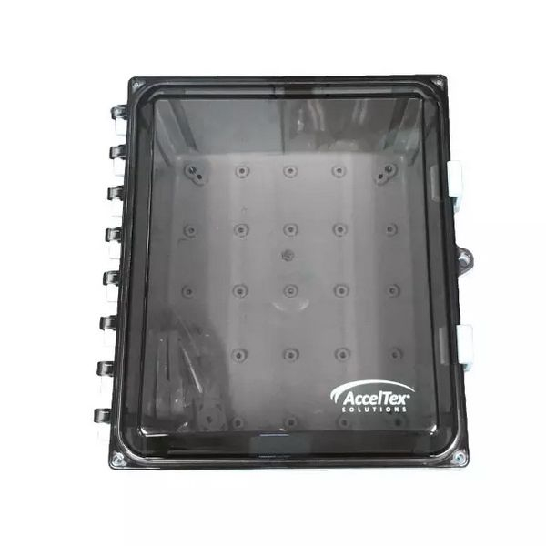AccelTex ATS-16148P-C-L-CG-BBP Polycarbonate Enclosure, 16x14x8"