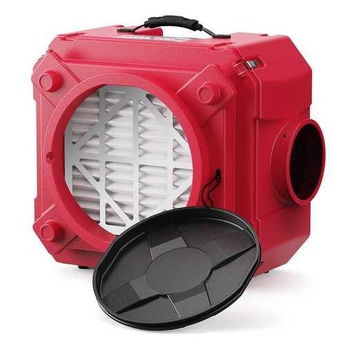 AlorAir CleanShield HEPA 550-Red Air Scrubber, Filter Light, Red