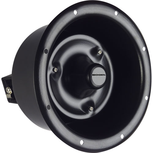 Bogen FMH15T Flange-Mounted 15W Reentrant Horn Loudspeaker, Black