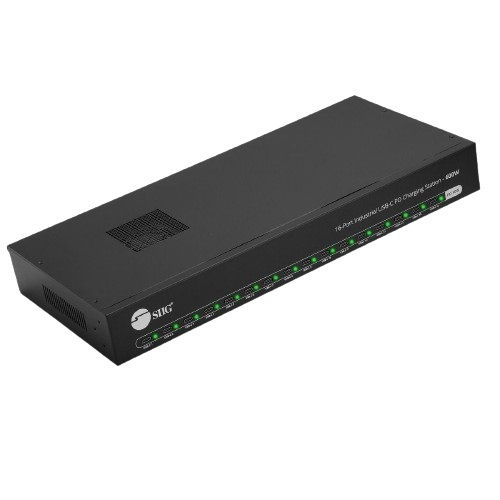 SIIG ID-US0A11-S1 16-Port 600W Industrial USB-C PD Charging Station