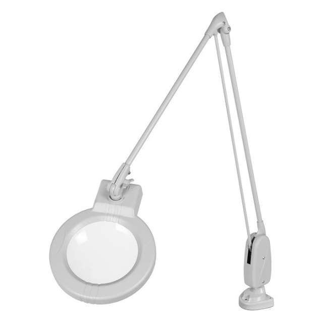 Dazor L1408-11-DG Gray 3.75X Circline LED Magnifier with 43" Arm