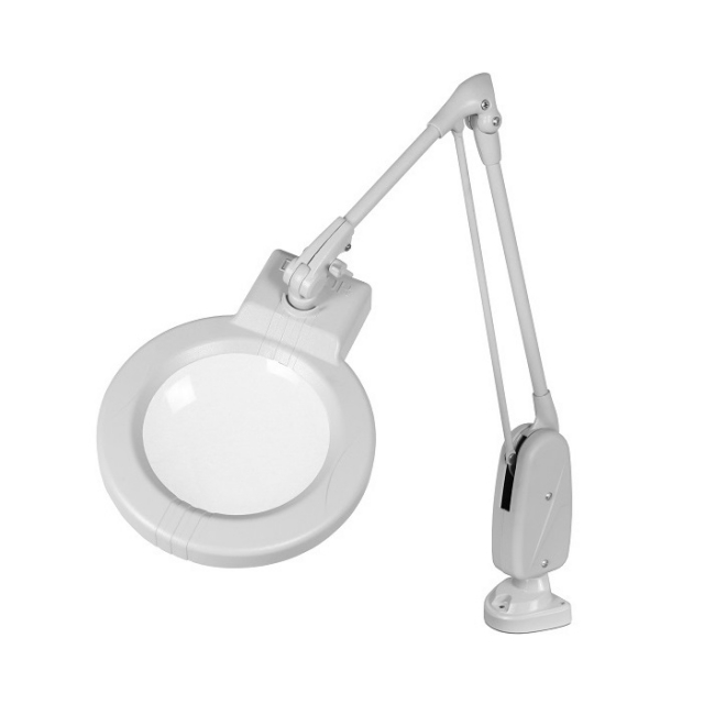 Dazor L1409-11-DG Gray 3.75X Circline LED Magnifier with 33" Arm