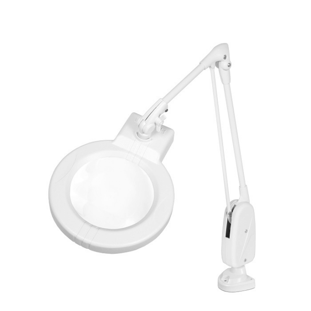 Dazor L1409-11-WH White 3.75X Circline LED Magnifier with 33" Arm