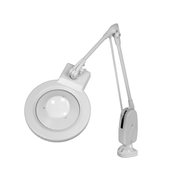 Dazor L1409-16-DG Gray 5X Circline LED Magnifier with 33" Classic Arm