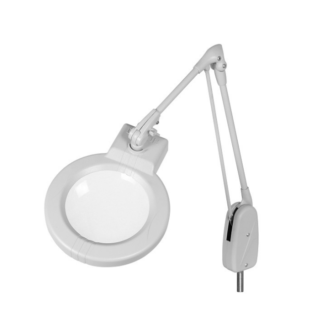 Dazor L1410-11-DG Gray 11-Diopter Circline LED Magnifier with 33" Arm