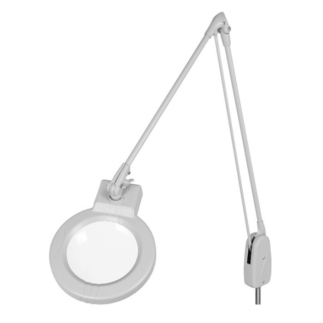 Dazor L1450-11-DG Gray 11-Diopter Circline LED Magnifier with 43" Arm