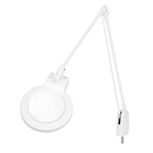 Dazor L1450-11-WH White 11-Diopter Circline LED Magnifier w/ 43" Arm