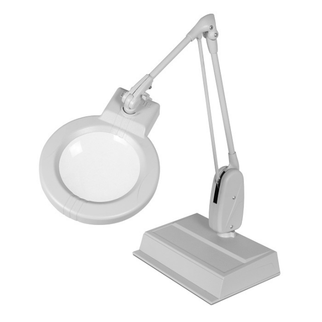 Dazor L1470-11-DG Gray 3.75X Circline LED Magnifier with 33" Arm