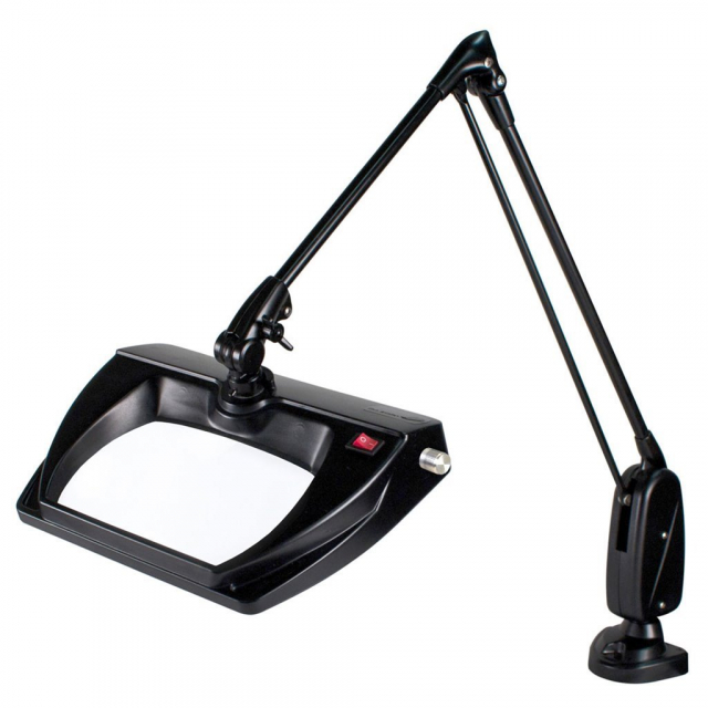 Dazor L1509-5-BK Black 5-Diopter Stretchview LED Magnifier w/ 33" Arm