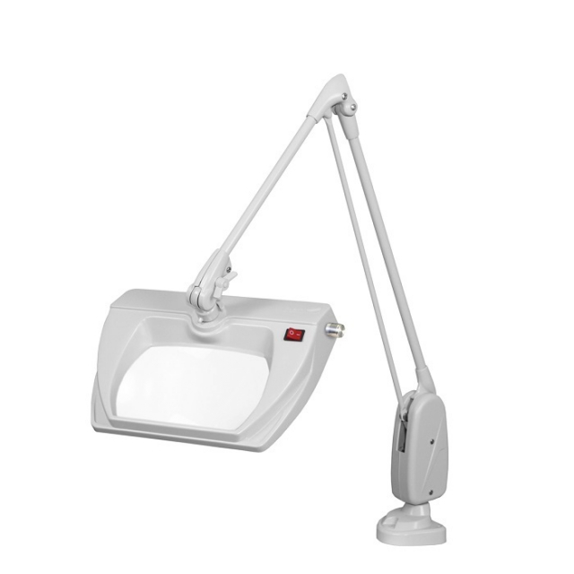 Dazor L1509-5-WH White 5-Diopter Stretchview LED Magnifier w/ 33" Arm