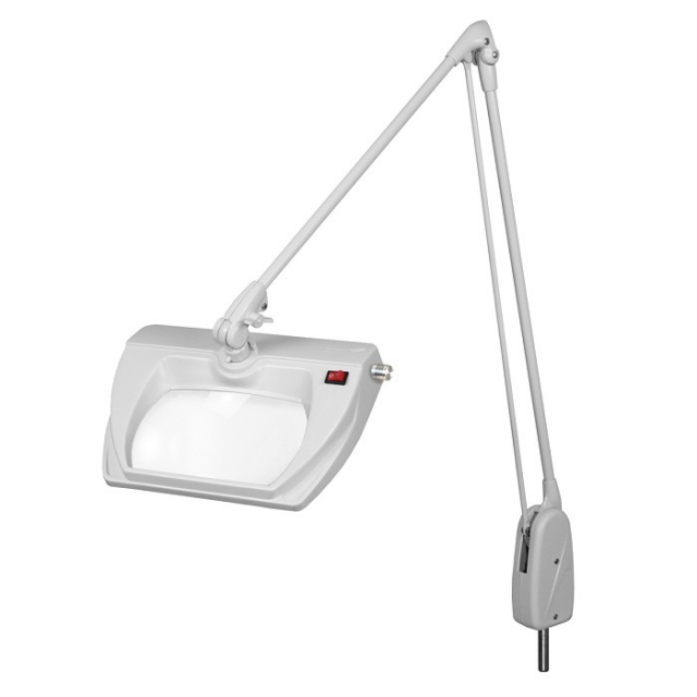 Dazor L1550-5-WH White 5-Diopter Stretchview LED Magnifier w/ 43" Arm