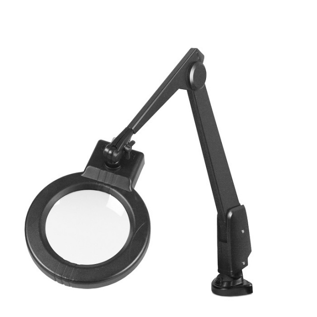 Dazor LMC150-11-BK Black 11-Diopter Circline LED Magnifier w/ 28" Arm