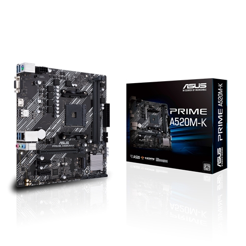 ASUS PRIME A520M-K AMD A520 Micro ATX Motherboard with M.2 Support