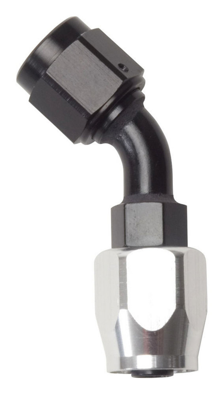 #6 45 Deg Hose End Black 610095