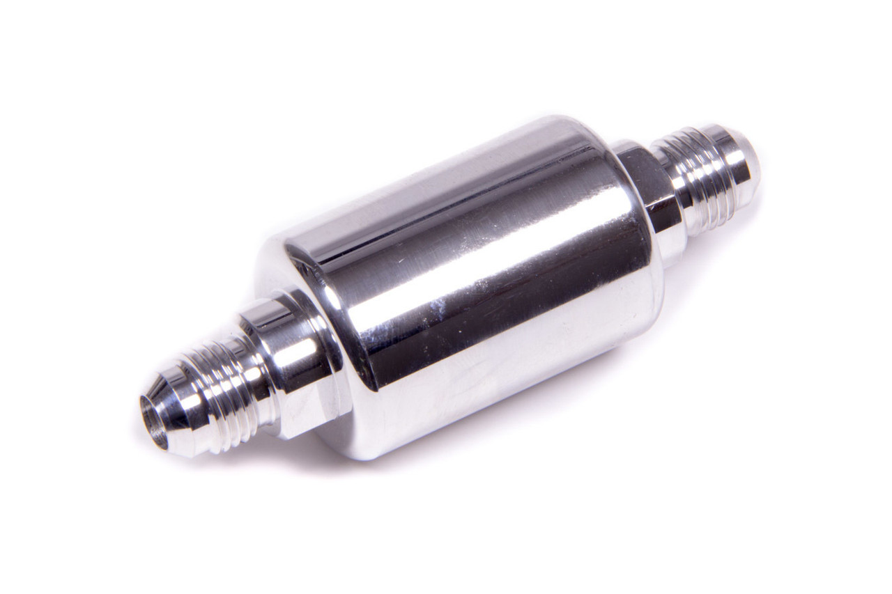 #6 Aluminum Fuel Filter Polished 3in x 1-1/4in 650140