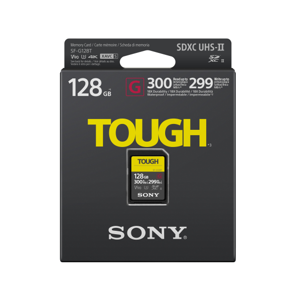 Sony SFG128T/T1 UHS-II G TOUGH Series Memory Card, 128GB