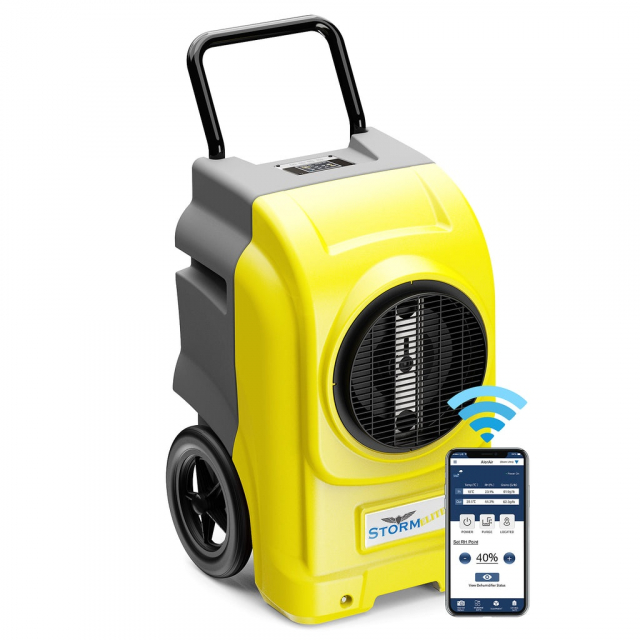 AlorAir Storm Elite-Yellow-WIFI Dehumidifier Wi-Fi, 270 Pints, Yellow