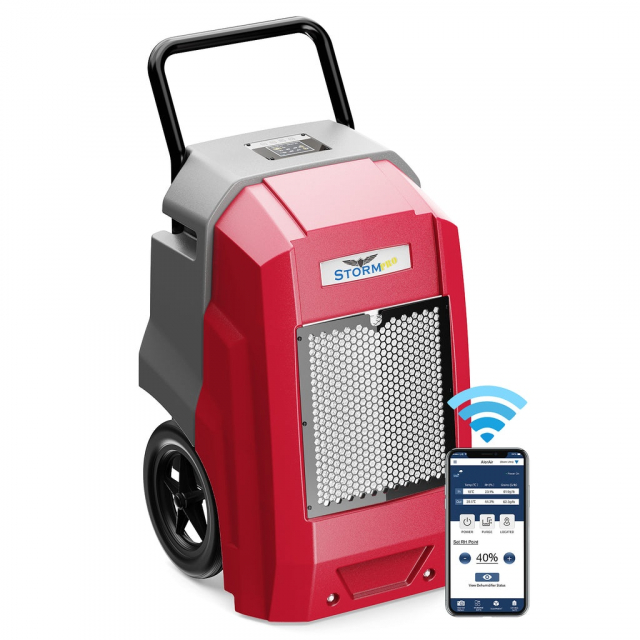 AlorAir Storm Pro-Red-WIFI-New Dehumidifier, Wi-Fi, 180 Pints, Red