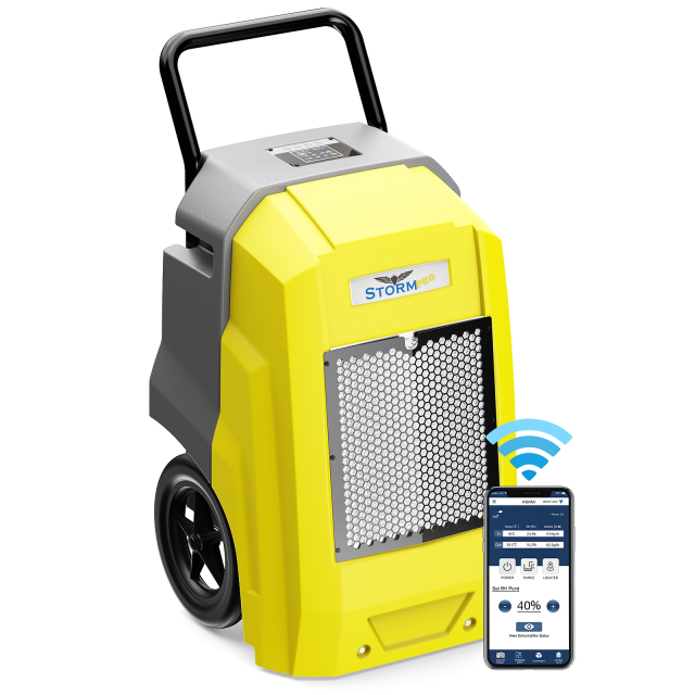 AlorAir Storm Pro-Yellow-WIFI-New Dehumidifier, Wi-Fi, 180 Pints