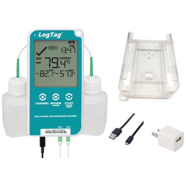 LogTag UTRED30-16 Kit-2 Data Logger Vaccine Kit w/ Probes and Bottles