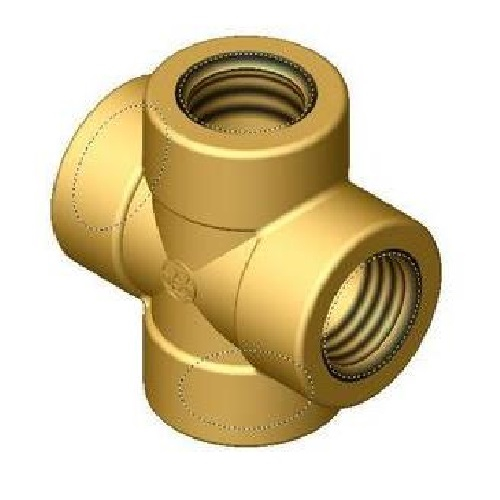 Western Enterprises WHF-4-12 3/4" x 3/4" Female Pipe Cross Fitting