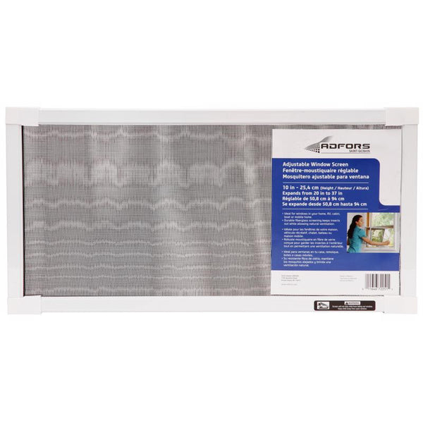 Adfors 20 To 37 in. W Fiberglass Adjustable Window Screen (Pack of 6)