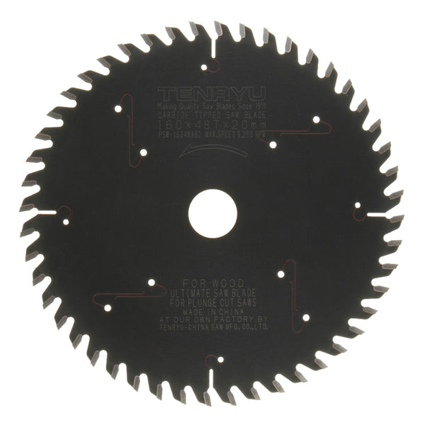 Tenryu 160 mm D X 20 mm Plunge Cut PTFE Coated Saw Blade 48 teeth 1 pc